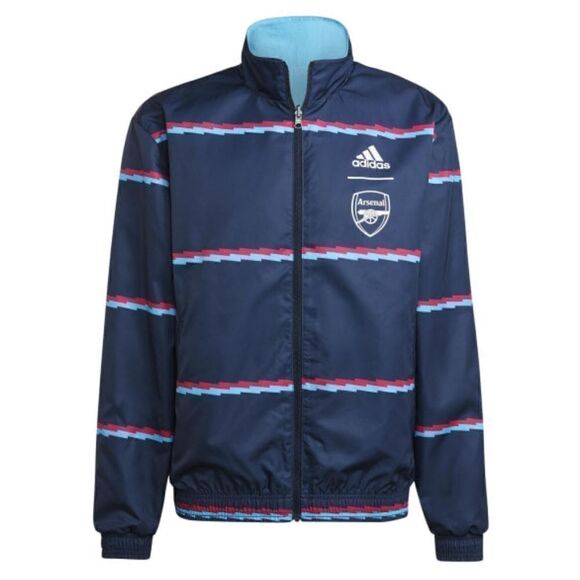 Adidas Arsenal FC Anthem Reversible Jacket Men's S 2 In 1 Skyrus Navy HT7155 New - Picture 5 of 10